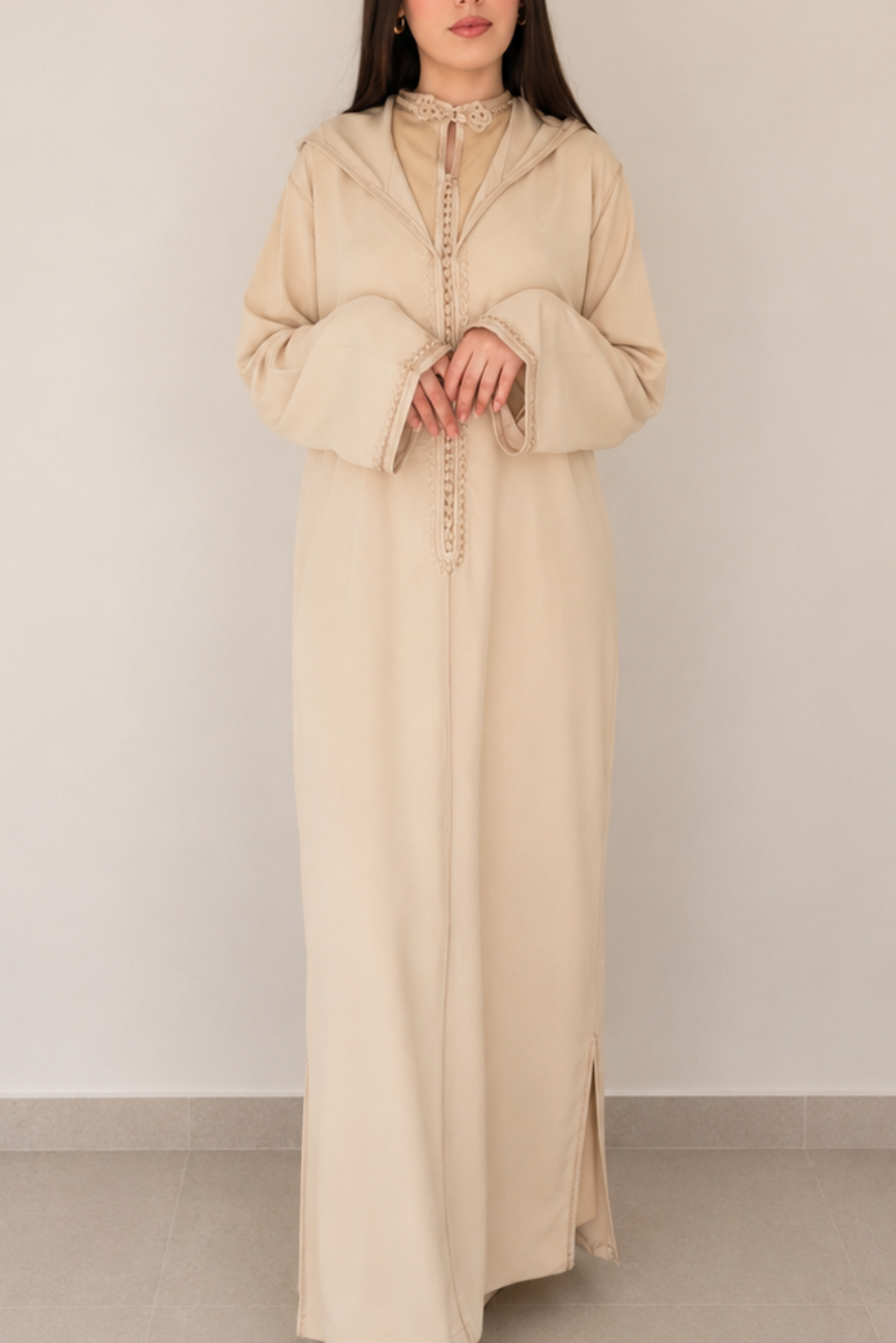 Jellaba 2 pièces beige