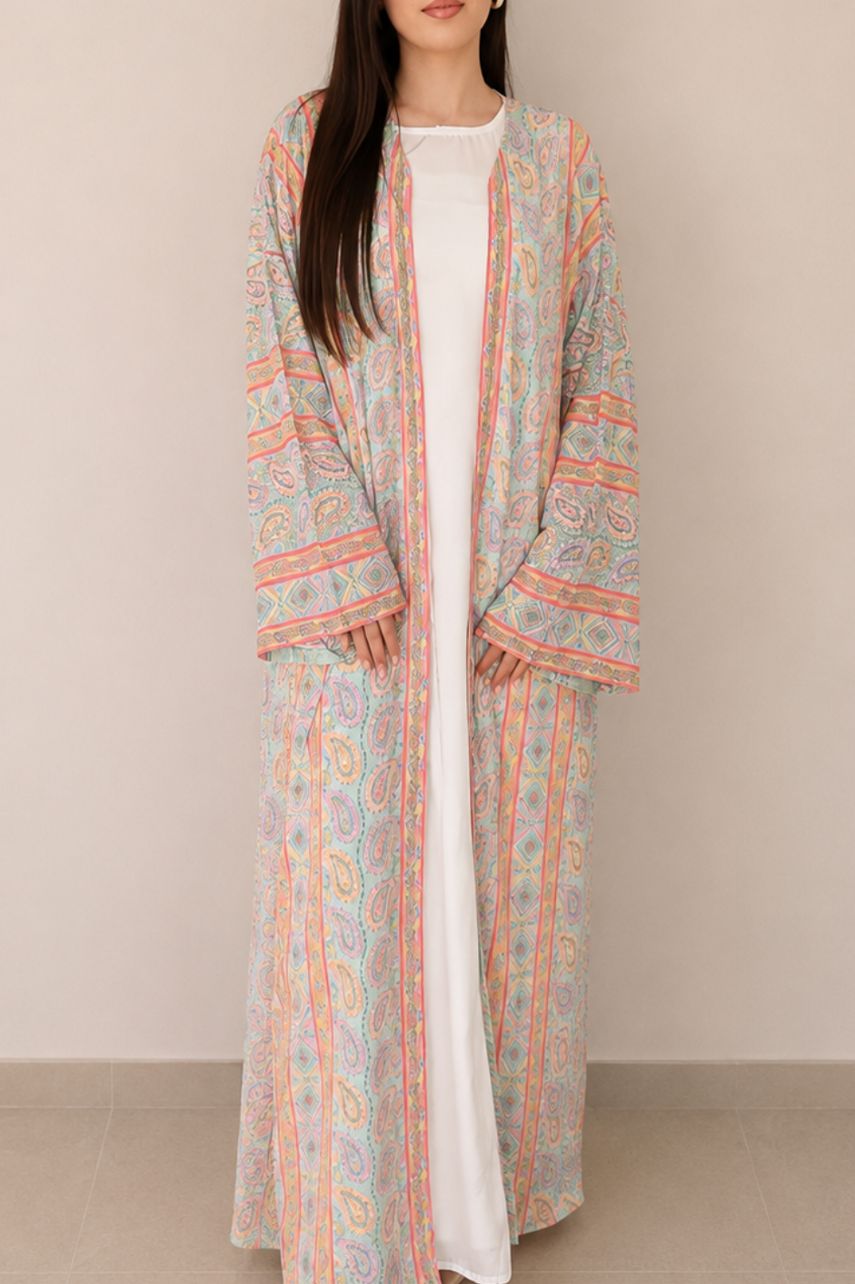 Kimono artisanal bleu