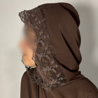 Robe de prière en dentelle marron