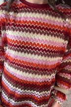 Haut tricot multicolore