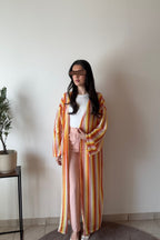Kimono en tricot multicolore