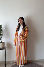 Kimono en tricot multicolore