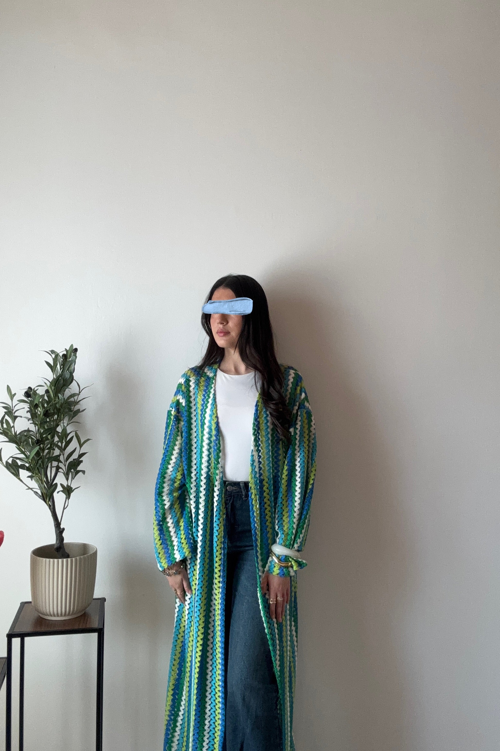 Kimono tricot multicolore