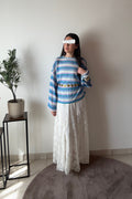 Haut tricot multicolore