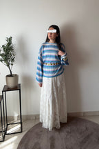 Haut tricot multicolore