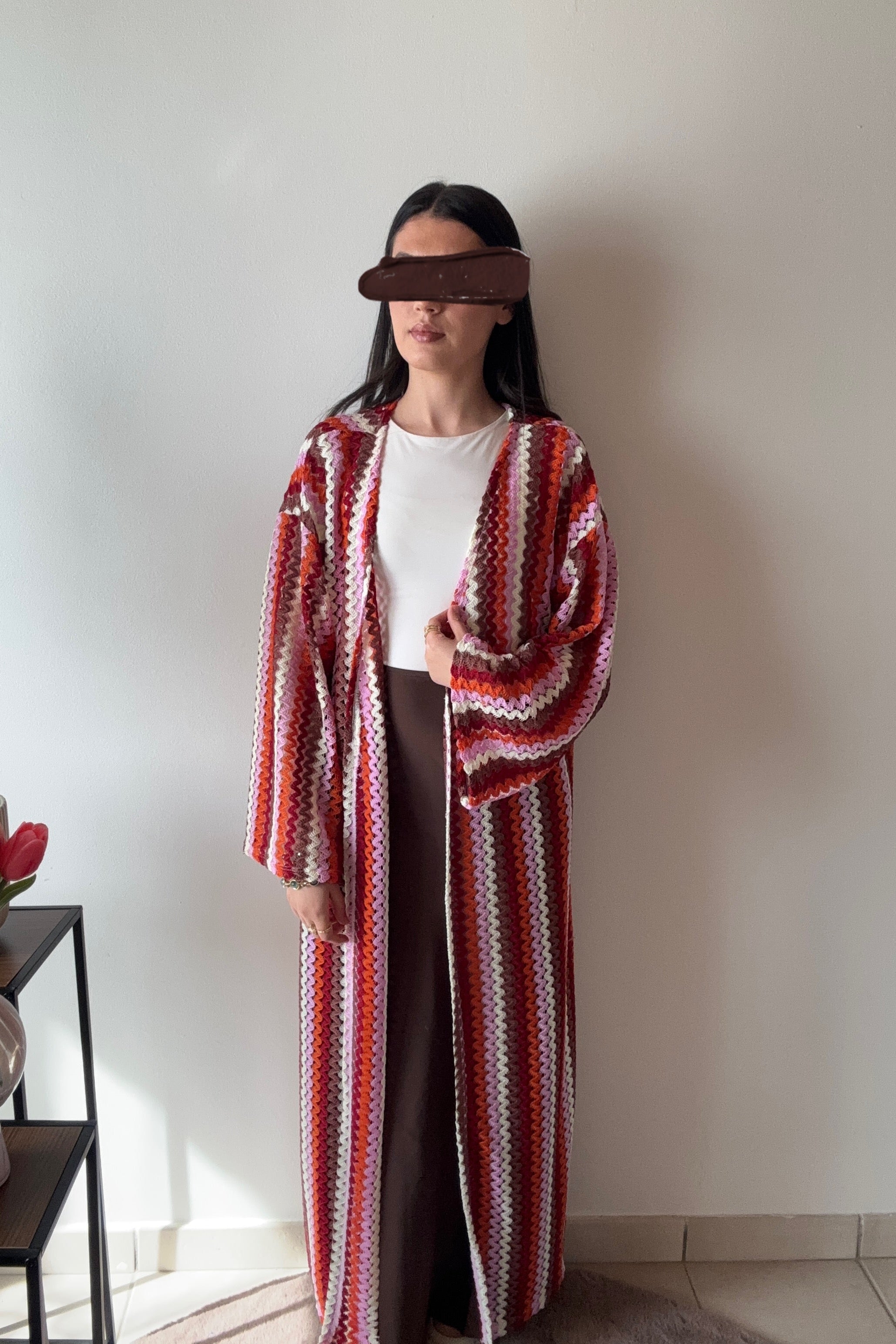Kimono tricot multicolore