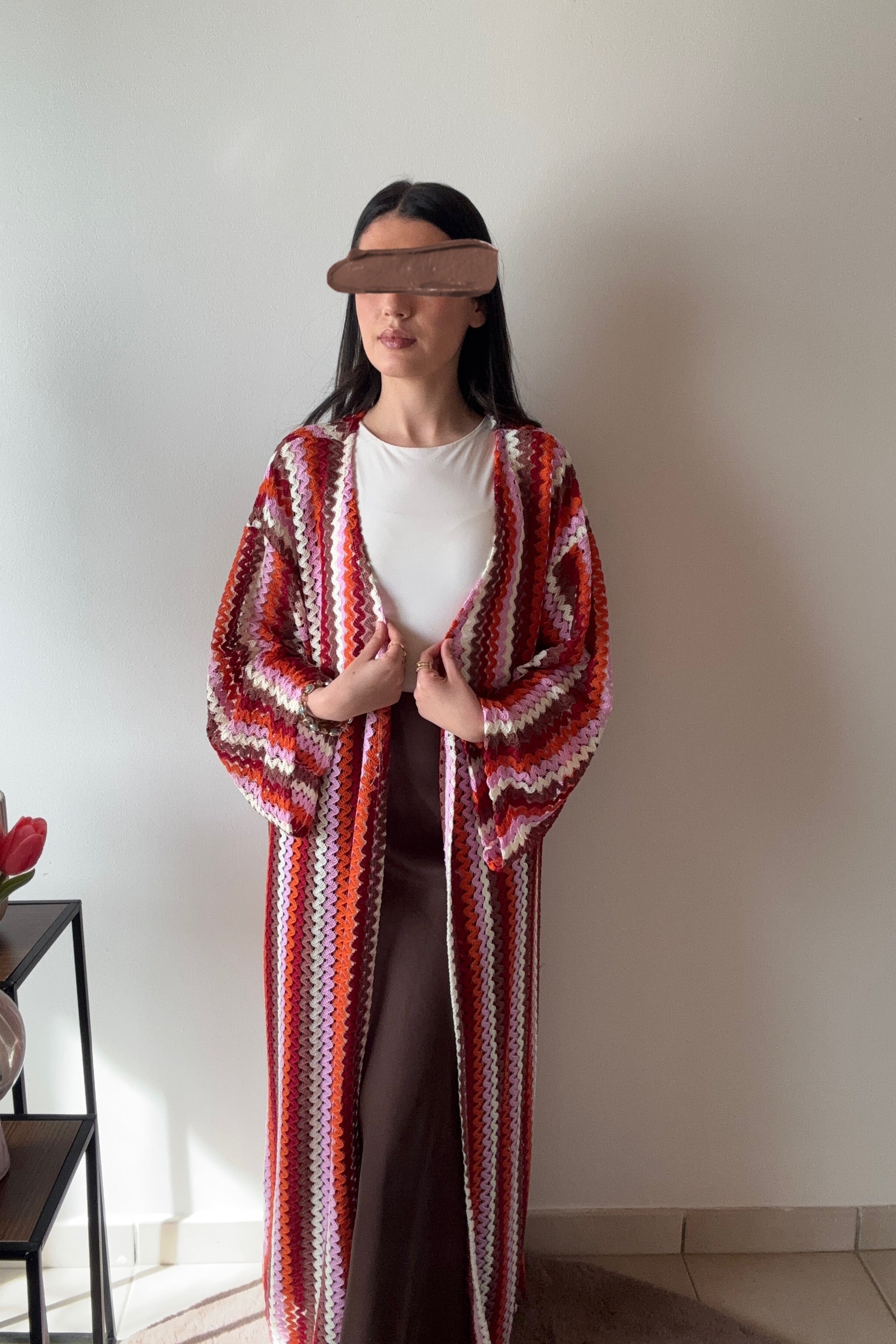 Kimono tricot multicolore