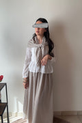 Jupe style vichy beige