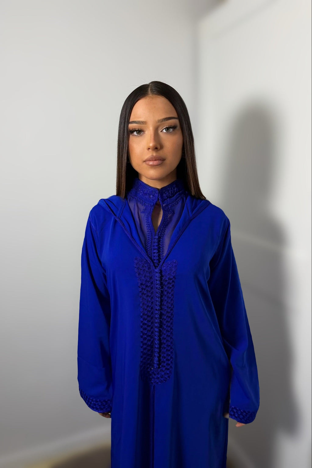 Jellaba deux pièces bleu roi